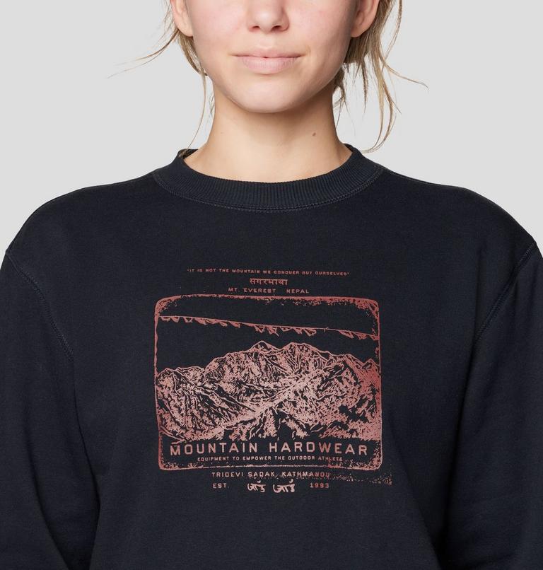 Women's MHW Logo Pullover Crew, Color: Black, image 4