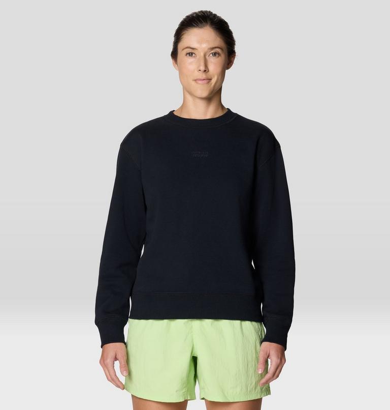 Women's MHW Logo Pullover Crew, Color: Black, image 1