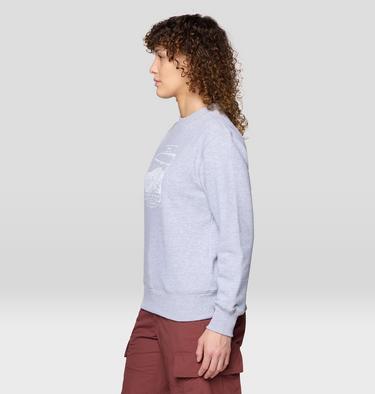Women's MHW Logo Pullover Crew, Color: Hardwear Grey Heather, image 11