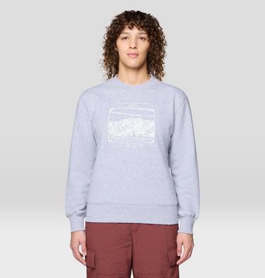 Women's MHW Logo Pullover Crew, Color: Hardwear Grey Heather, image 9