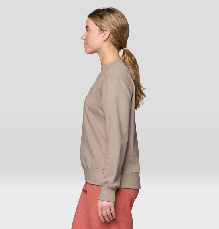 Women's MHW Logo Pullover Crew, Color: Wild Taupe, image 3