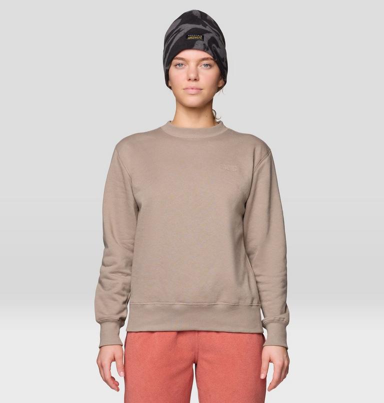 Women's MHW Logo Pullover Crew, Color: Wild Taupe, image 1