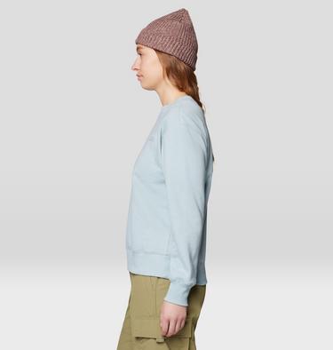 Women's MHW Logo Pullover Crew, Color: Ice Shadow, image 3