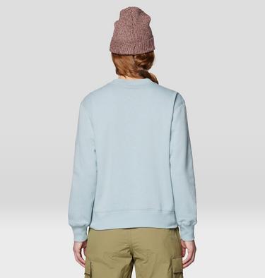Women's MHW Logo Pullover Crew, Color: Ice Shadow, image 2