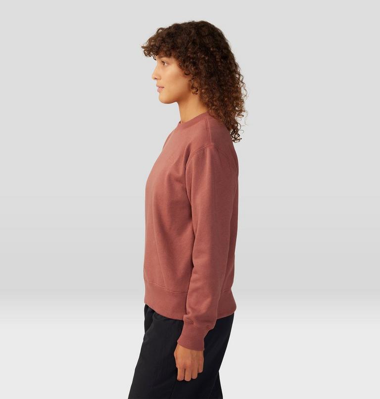 Women's MHW Logo Pullover Crew, Color: Clay Earth, image 3