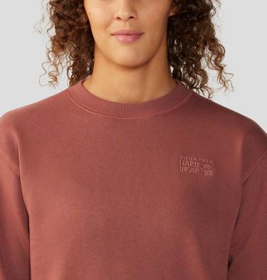 Women's MHW Logo Pullover Crew, Color: Clay Earth, image 12