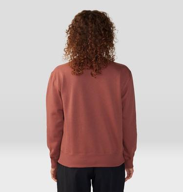 Women's MHW Logo Pullover Crew, Color: Clay Earth, image 10