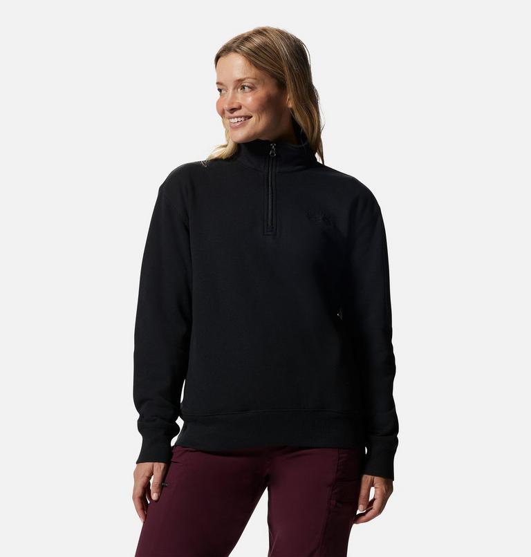 Women's MHW Logo 1/4 Zip, Color: Black, image 1