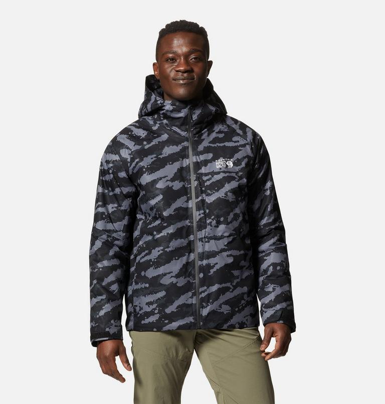 Men's Stretch Ozonic Insulated Jacket, Color: Black Paintstrokes Print, image 1