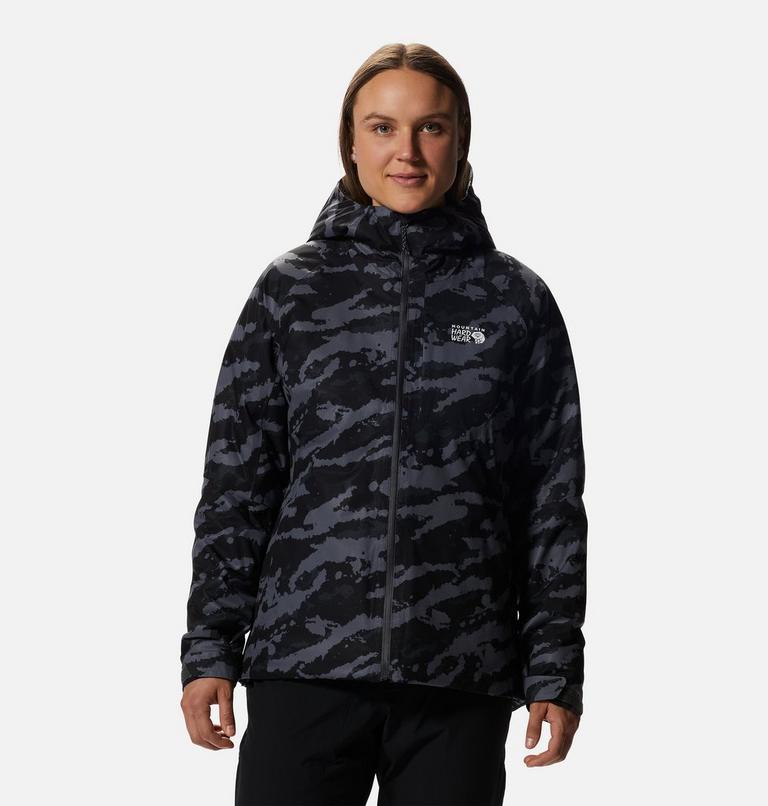 Women's Stretch Ozonic Insulated Jacket, Color: Black Paintstrokes Print, image 1