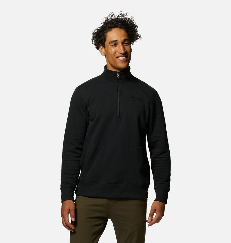Chandail à demi-fermeture éclair MHW Logo Homme, Color: Black, image 1