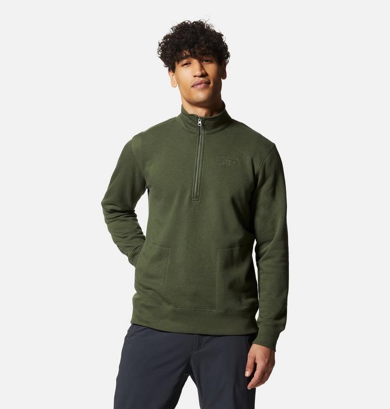 Men's MHW Logo 1/2 Zip, Color: Surplus Green, image 1