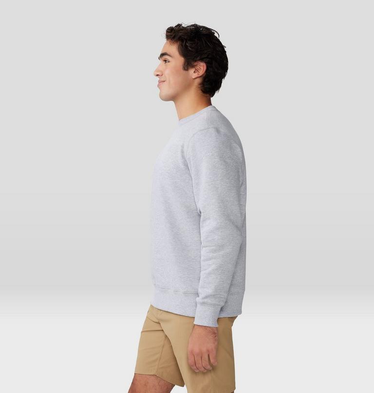 Men's MHW Logo Pullover Crew, Color: Hardwear Grey Heather, image 3