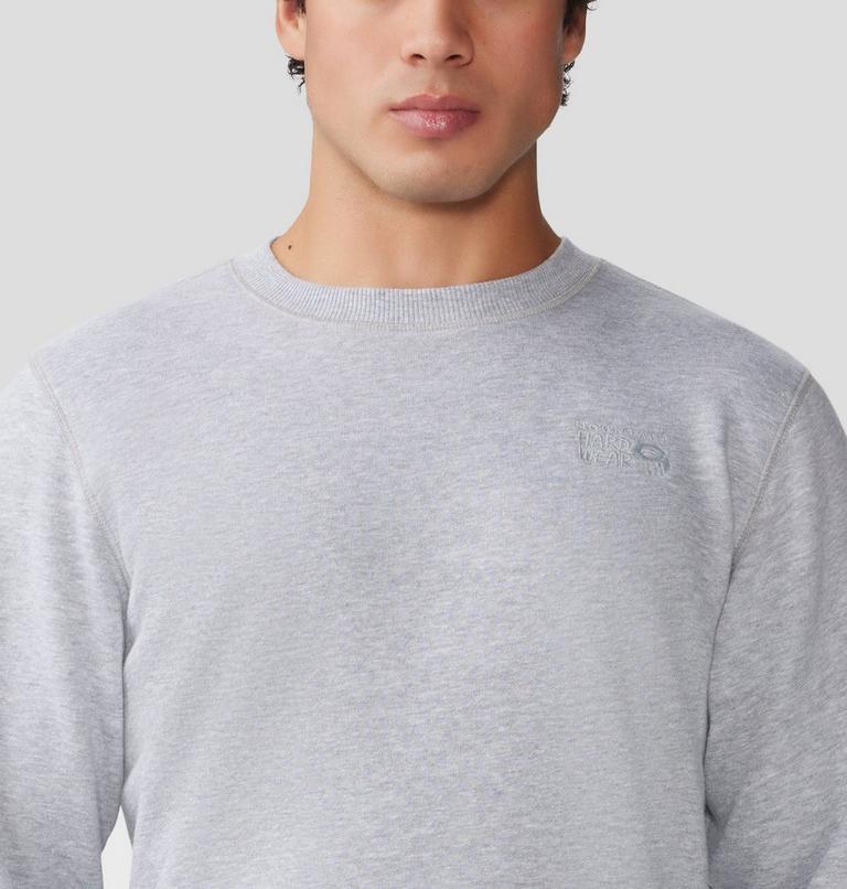 Men's MHW Logo Pullover Crew, Color: Hardwear Grey Heather, image 4