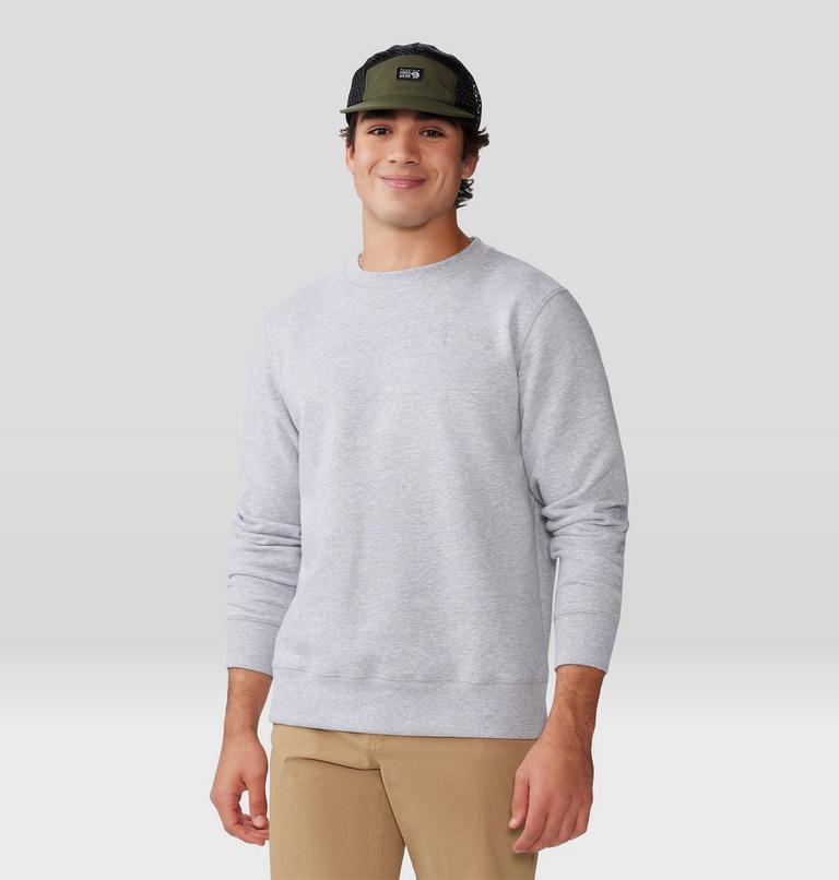 Men's MHW Logo Pullover Crew, Color: Hardwear Grey Heather, image 5