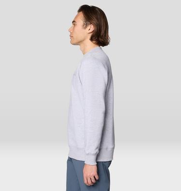 Men's MHW Logo Pullover Crew, Color: Hardwear Grey Heather, image 3