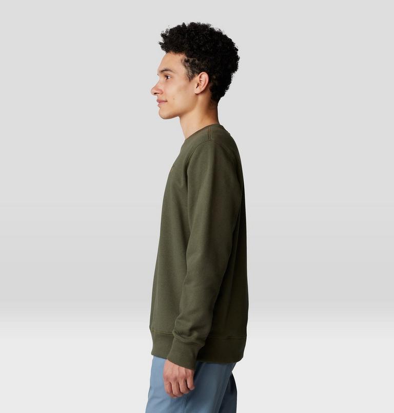 Men's MHW Logo Pullover Crew, Color: Dark Pine, image 3