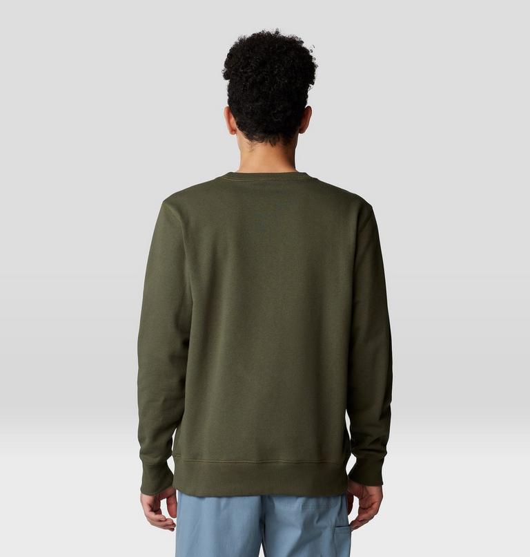 Men's MHW Logo Pullover Crew, Color: Dark Pine, image 2