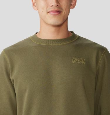 Men's MHW Logo Pullover Crew, Color: Combat Green, image 12