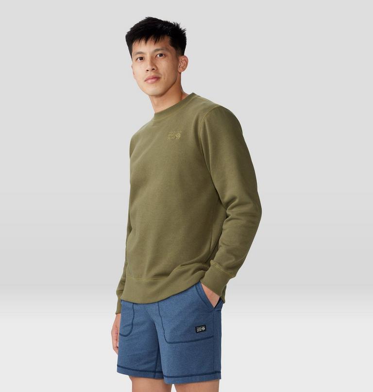 Men's MHW Logo Pullover Crew, Color: Combat Green, image 5