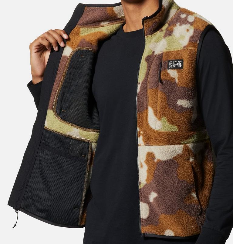 Men's HiCamp Fleece Vest, Color: Corozo Nut Pines Camo, image 5