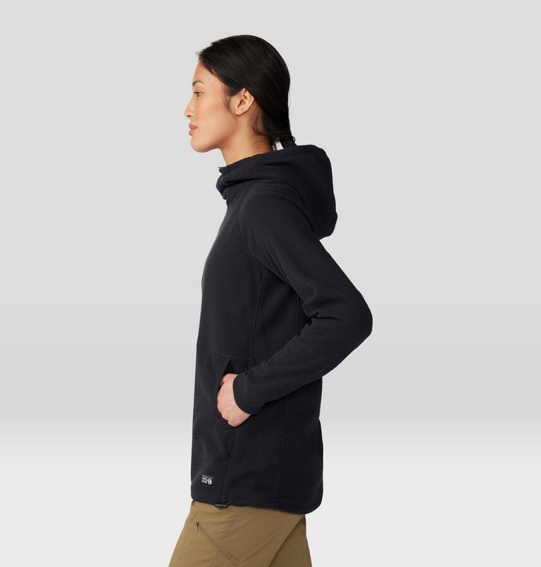 Women's Summit Grid Tunic Hoody, Color: Black, image 3