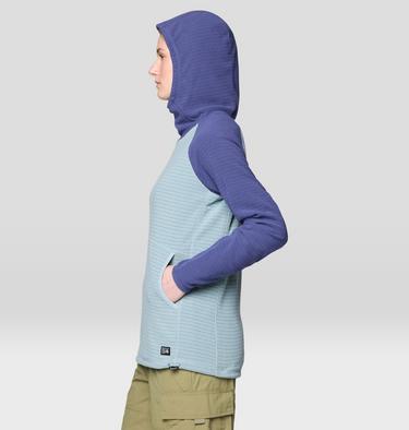 Women's Summit Grid Tunic Hoody, Color: Ice Shadow, Lapis Dusk, image 12