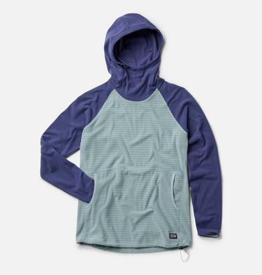 Women's Summit Grid Tunic Hoody, Color: Ice Shadow, Lapis Dusk, image 10