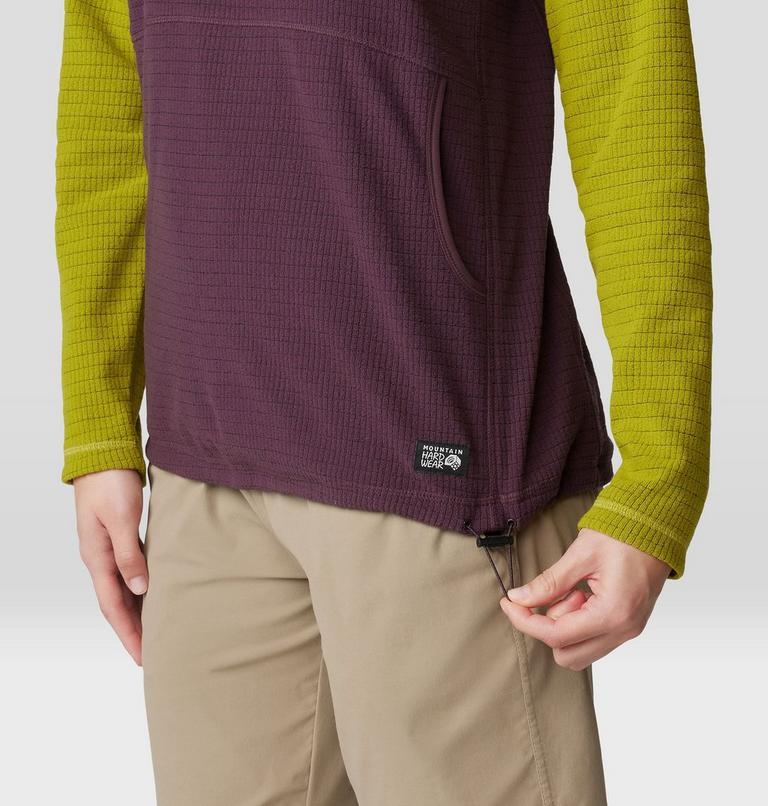 Women's Summit Grid Tunic Hoody, Color: Blackberry, Python Green, image 5