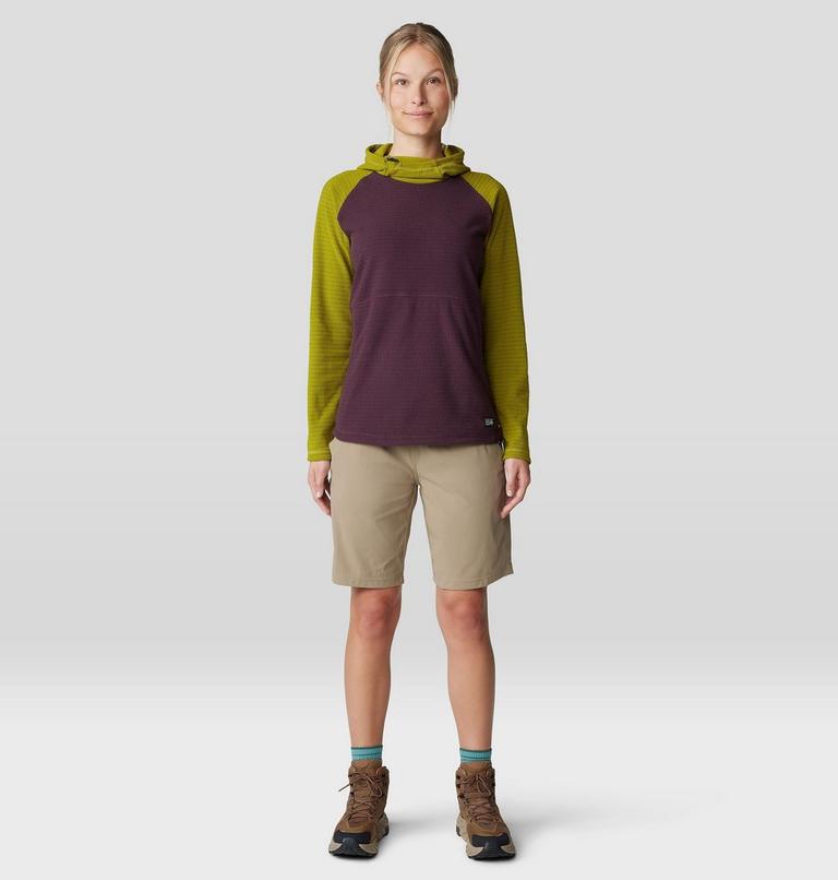 Women's Summit Grid Tunic Hoody, Color: Blackberry, Python Green, image 6