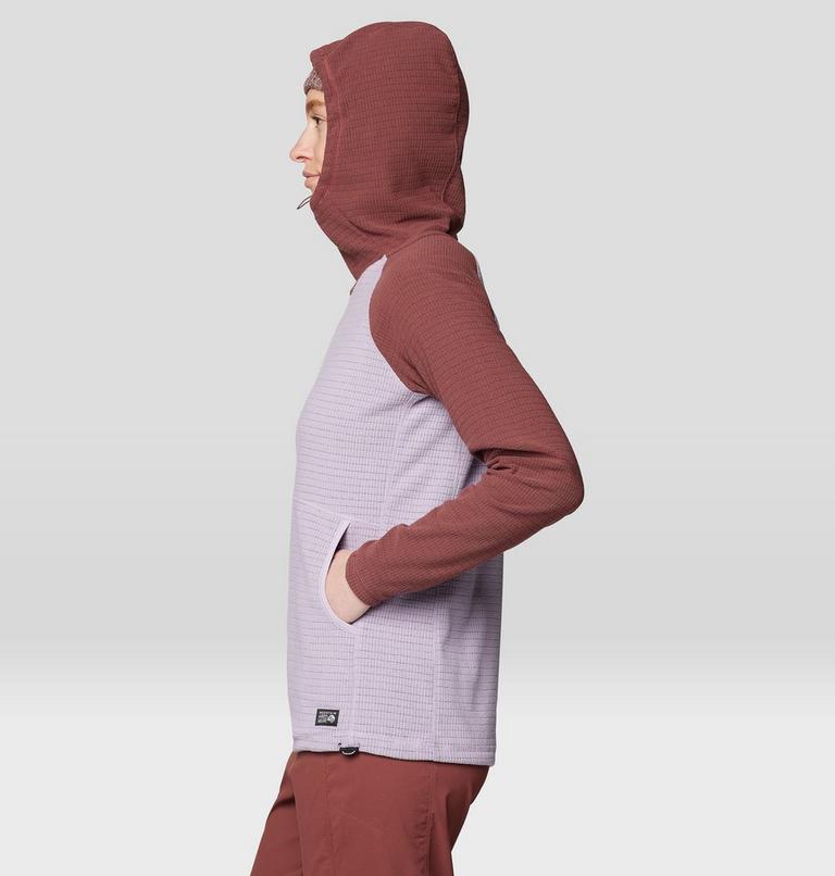 Women's Summit Grid Tunic Hoody, Color: Atmospheric, Bourbon Brown, image 4