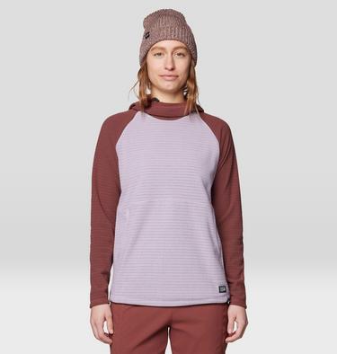 Women's Summit Grid Tunic Hoody, Color: Atmospheric, Bourbon Brown, image 1