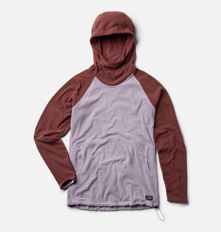 Women's Summit Grid Tunic Hoody, Color: Atmospheric, Bourbon Brown, image 2