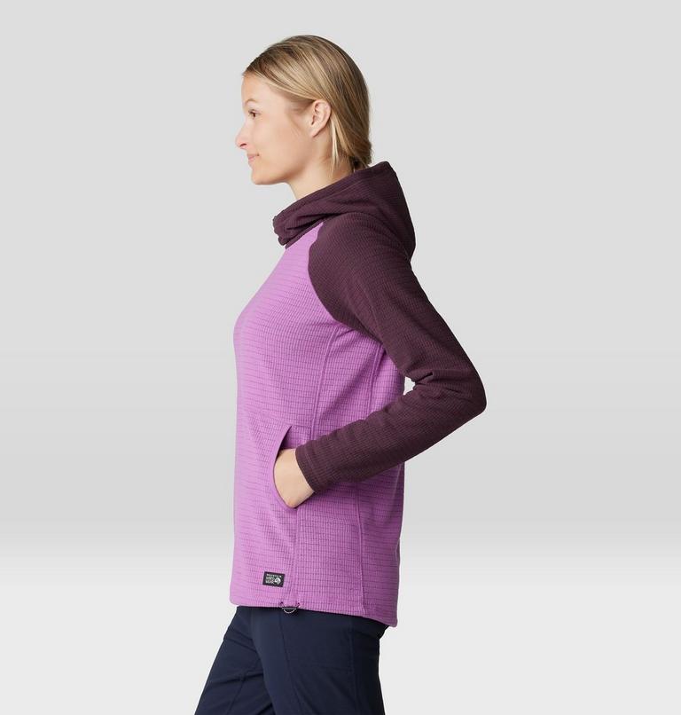 Women's Summit Grid Tunic Hoody, Color: Lilac Glow, Blackberry, image 3