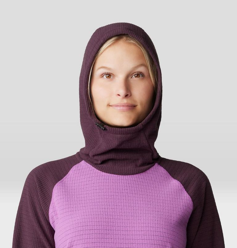 Women's Summit Grid Tunic Hoody, Color: Lilac Glow, Blackberry, image 4