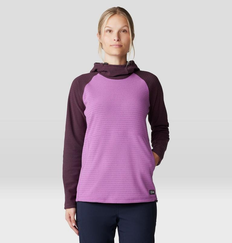 Women's Summit Grid Tunic Hoody, Color: Lilac Glow, Blackberry, image 6