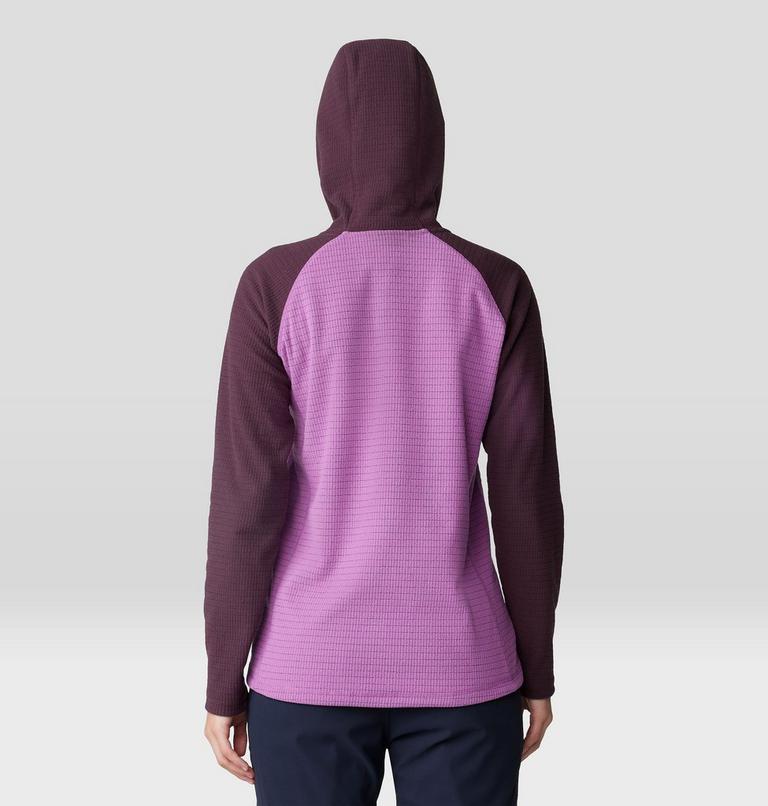 Women's Summit Grid Tunic Hoody, Color: Lilac Glow, Blackberry, image 2