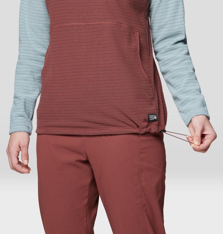 Women's Summit Grid Tunic Hoody, Color: Bourbon Brown, Ice Shadow, image 5