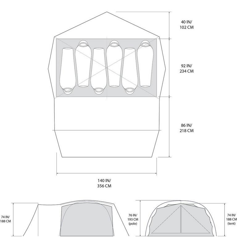 Bridger 6 Tent, Color: Cactus White, image 15