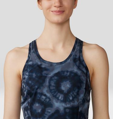 Women's Mountain Stretch Dress, Color: Blue Slate Spore Dye Print, image 8