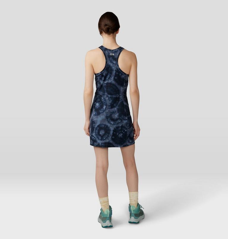 Women's Mountain Stretch Dress, Color: Blue Slate Spore Dye Print, image 2