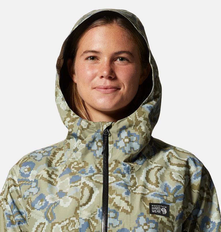 Women's LandSky GORE-TEX Jacket, Color: Mantis Green Floral Print, image 4