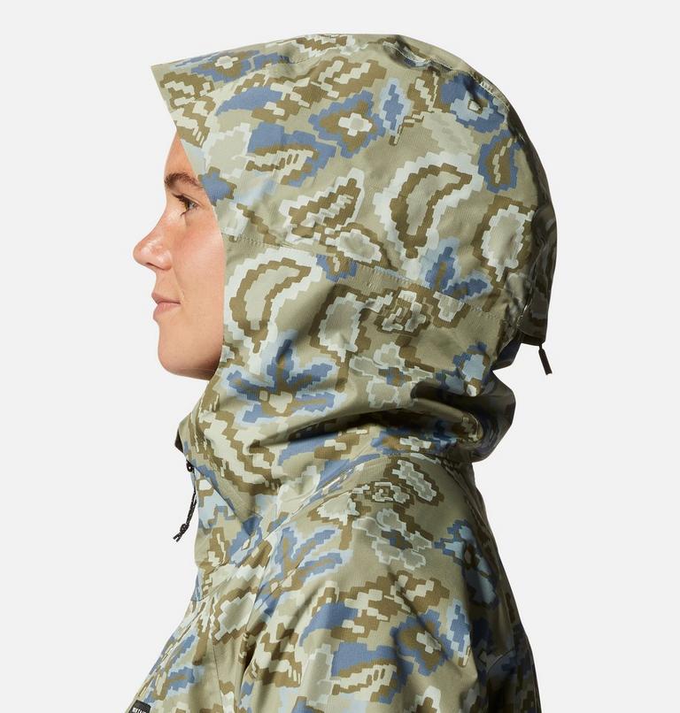 Women's LandSky GORE-TEX Jacket, Color: Mantis Green Floral Print, image 5