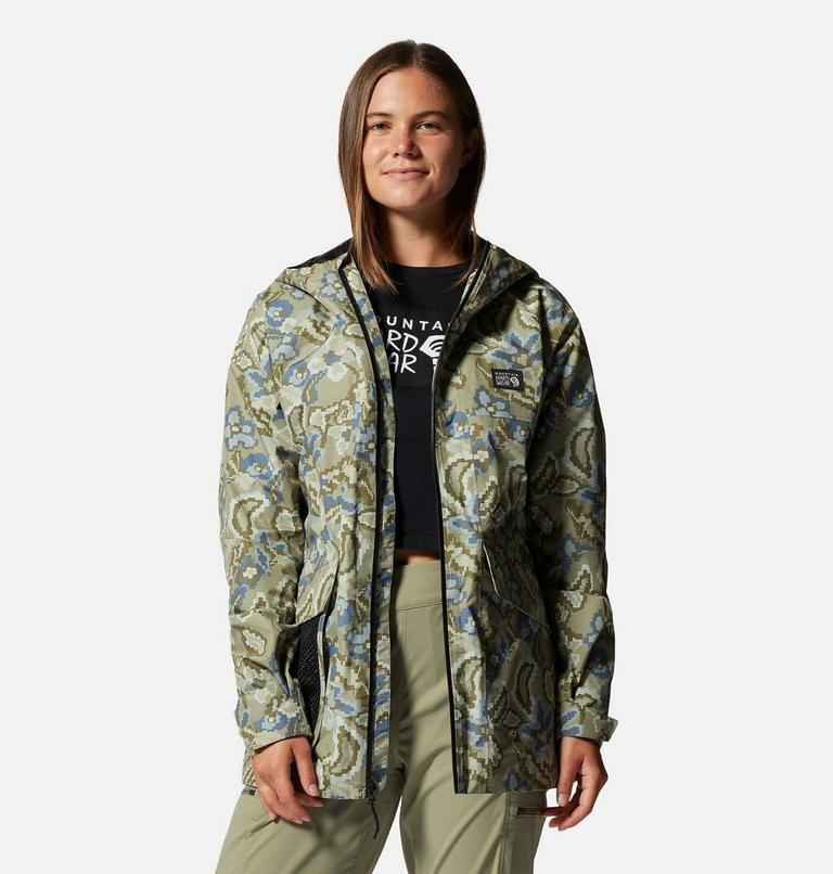 Women's LandSky GORE-TEX Jacket, Color: Mantis Green Floral Print, image 9