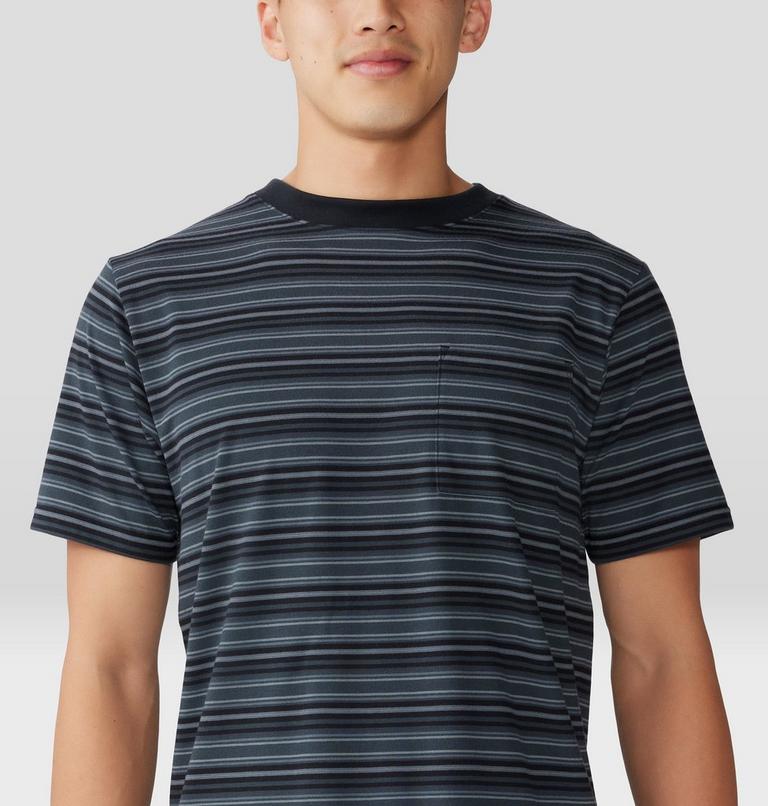 Men's Low Exposure Short Sleeve, Color: Black Crag Stripe, image 4