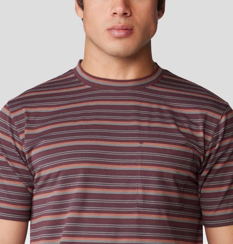 T-shirt à manches courtes Low Exposure Homme, Color: Blackberry Crag Stripe Print, image 4