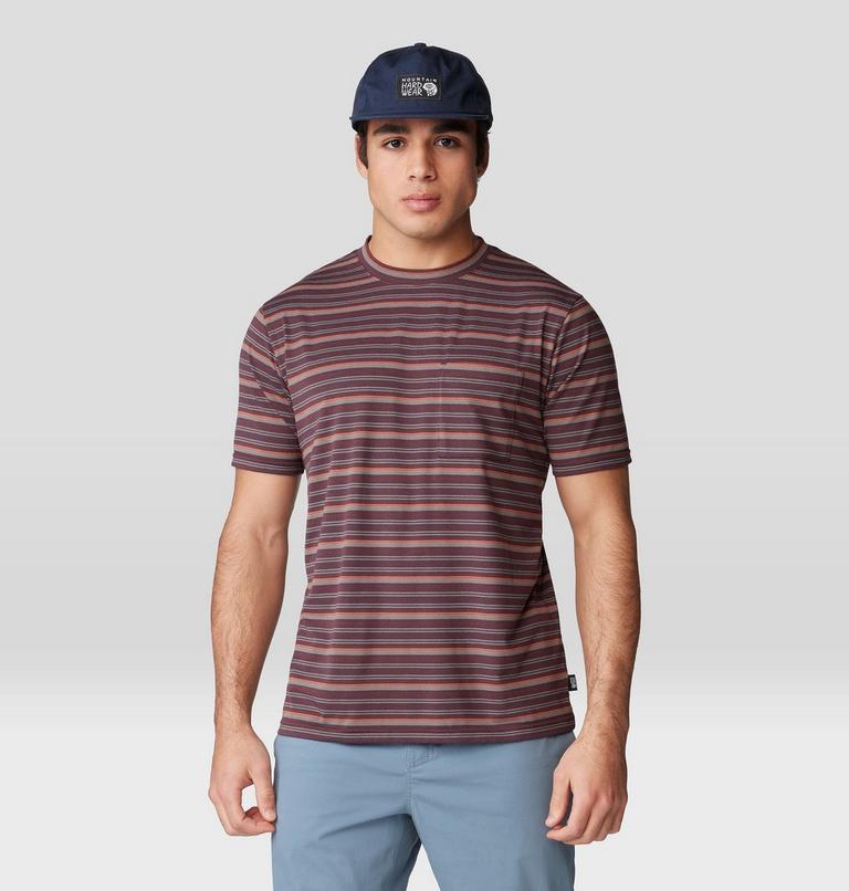 T-shirt à manches courtes Low Exposure Homme, Color: Blackberry Crag Stripe Print, image 5