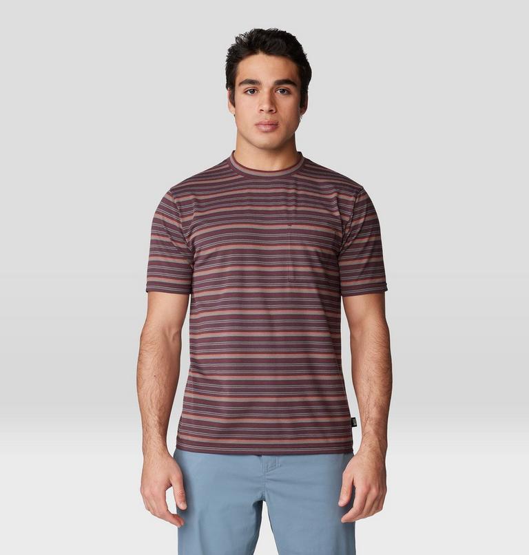 T-shirt à manches courtes Low Exposure Homme, Color: Blackberry Crag Stripe Print, image 1