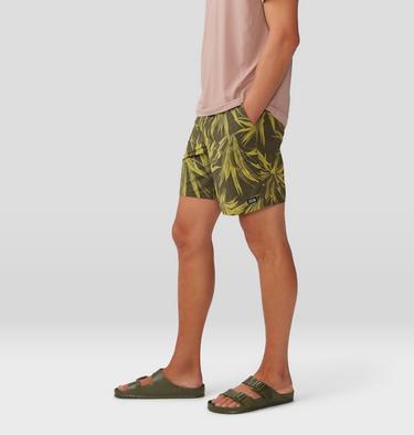 Men's Stryder Swim Short, Color: Dark Pine Yucca Print, image 7