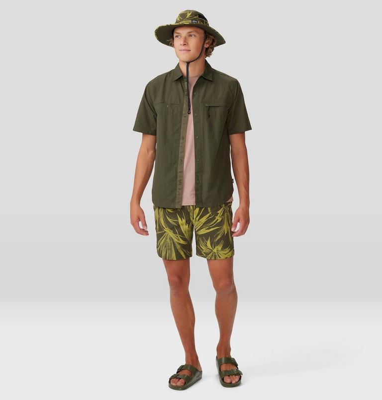Men's Stryder Swim Short, Color: Dark Pine Yucca Print, image 6